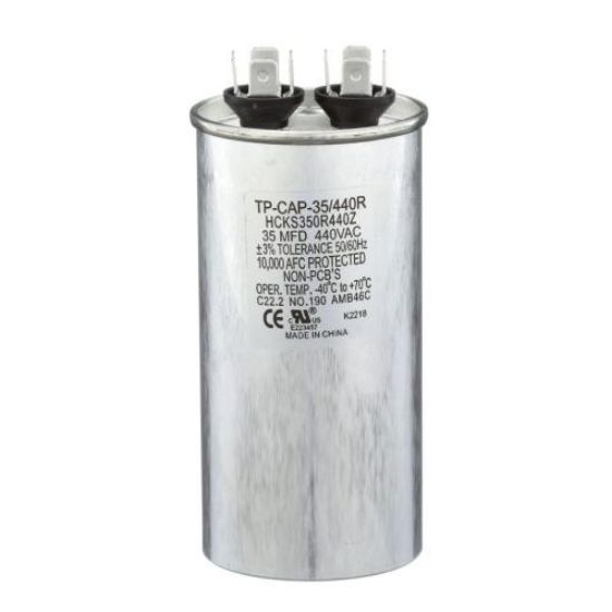 Picture of Tradepro 35 Mfd 440 Volt Round Run Capacitor Part# TP-CAP-35/440R