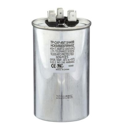 Picture of Tradepro 45+7.5 Mfd 440 Volt Round Run Capacitor Part# TP-CAP-45/7.5/440R