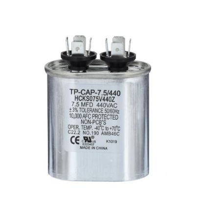 Picture of Tradepro 7.5 Mfd 440 Volt Oval Run Capacitor Part# TP-CAP-7.5/440