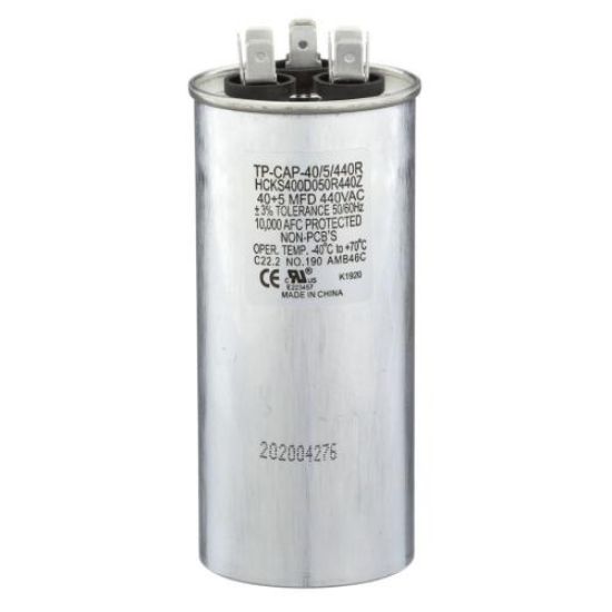 Picture of Tradepro Capacitors Round Dual Part# TP-CAP-40/5/440R