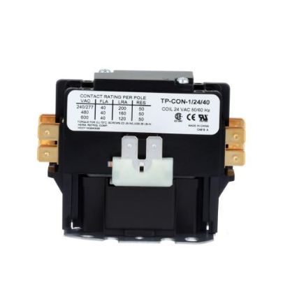 Picture of Tradepro 1 Pole 24 Volt 40 Amp Contactor With Shunt Part# TP-CON-1/24/40