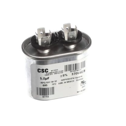 Picture of York Single Run Capacitor, 5Mfd,370v,oval Part# S1-02420043700