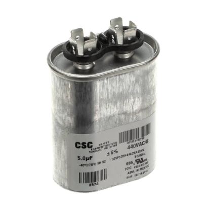 Picture of York Single Run Capacitor, 5Mfd,440v,flat Part# S1-02420062700