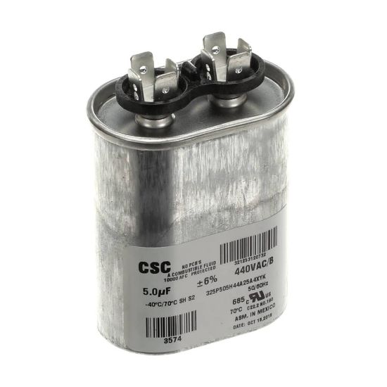 Picture of York Single Run Capacitor, 5Mfd,440v,flat Part# S1-02420062700