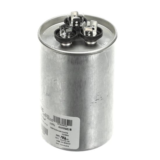 Picture of York Dual Run Capacitor, 55/5Mfd,440v,round Part# S1-02425511700