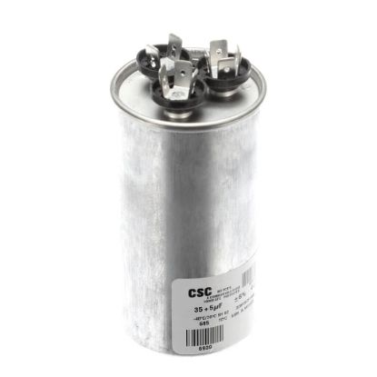 Picture of York Dual Run Capacitor, 35/5Mfd,440v,round Part# S1-02425859700