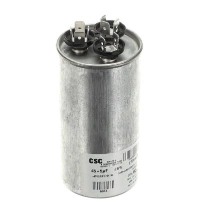 Picture of York Dual Run Capacitor, 45/5Mfd,370v,round Part# S1-02425895700