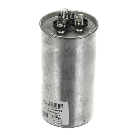 Picture of York Dual Run Capacitor, 70/5Mfd,440v,round Part# S1-02435844000