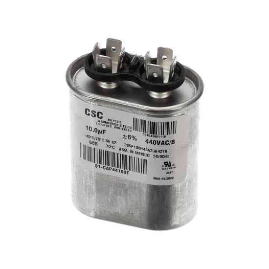 Picture of York Capacitor,run Single,10mfd,440v,flat Part# S1-CAP44100F